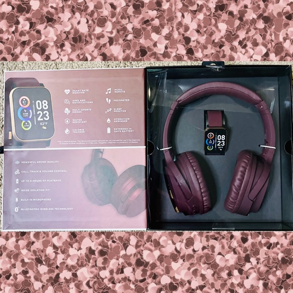 iTech Fusion 2 Unisex Burgundy Smart
Watch with Wireless Headphone - Picture 11 of 16